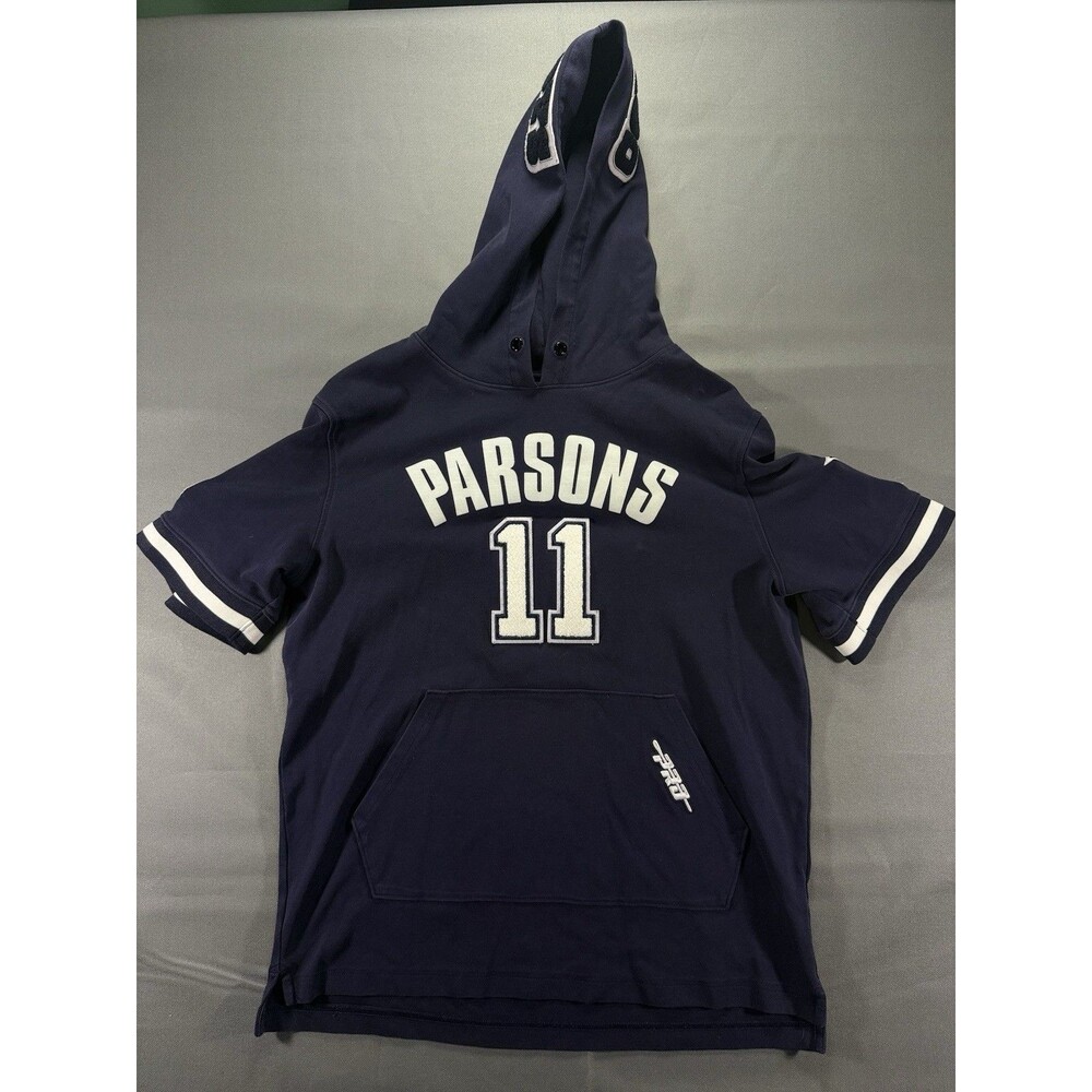 MEN HOODIE Short Sleeves Large Navy DALLAS COWBOYS MICAH PARSONS #11  Pro
